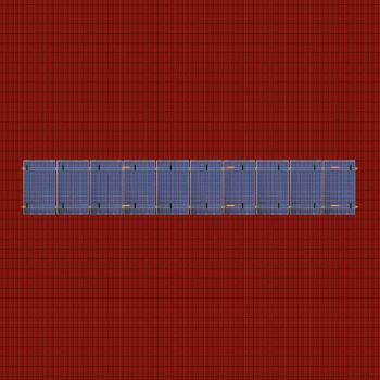 Fixation Tuiles - 10 panneaux solaires (portrait) - crochet - K2