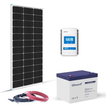 Kit solaire 115Wc 12V autonome Lithium 1.2kWh Ultracell