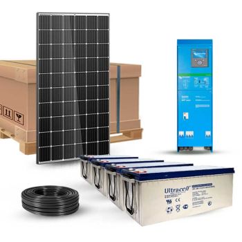 Kit solaire 5100Wc 230V autonome stockage 9.6kWh Victron Energy