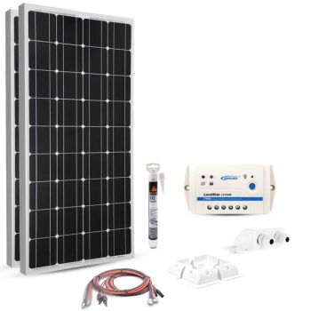 Kit solaire 350Wc - 12V - camping car - bateau